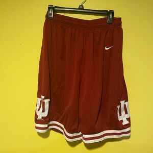 Nike Indiana Hoosiers Men's Red Athletic Shorts with White Accents